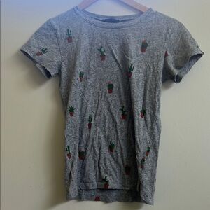 J. Crew Gray Short Sleeve Tee Classic Crew Neck